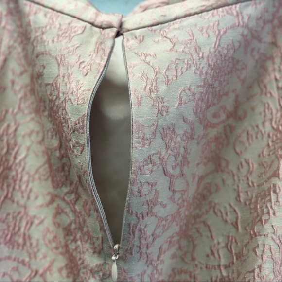 Vintage Kay Unger Silk Pink Floral Embroidered Maxi Skirt - Picture 8 of 10